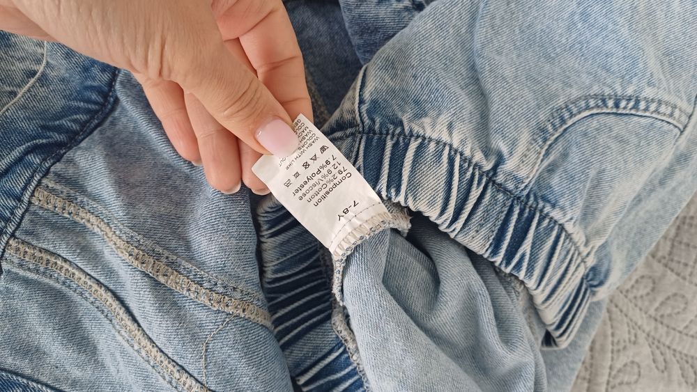 Дънково яке + дънки 7-8 години