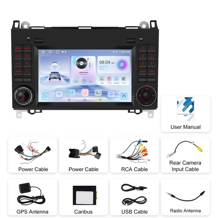 4GB RAM Navigatie Android Mercedes Benz Sprinter Vw Crafter Vito Viano A B Class B200 W169 W245 W639 W447 W906 Carplay Wireless Auto