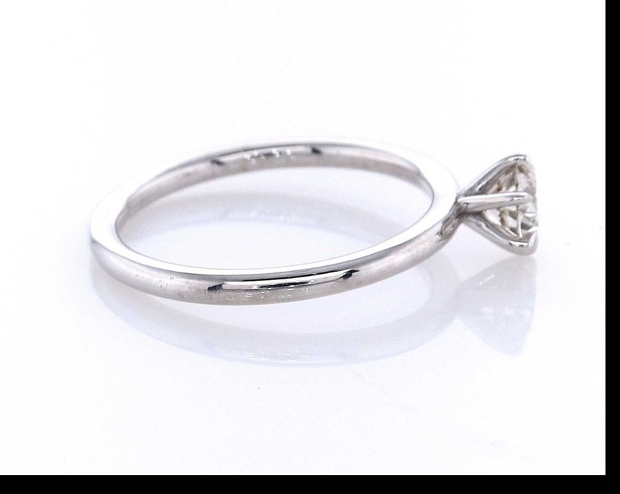 Inel aur alb 14K cu diamant natural 0.40 ct VVS2 – certificat IGI