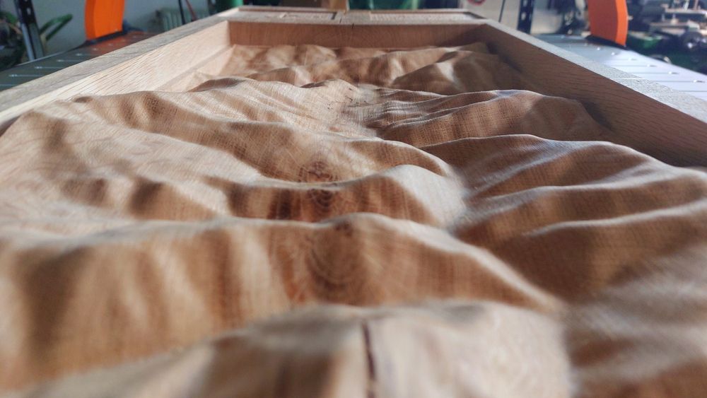 Servicii CNC personalizate - Harti topografice 3D din lemn