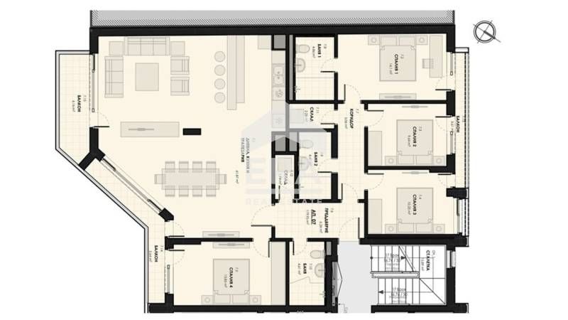 Продава се Многостаен апартамент в София, Лагера - 215 кв.м за 890 €/кв.м - Снимка #5
