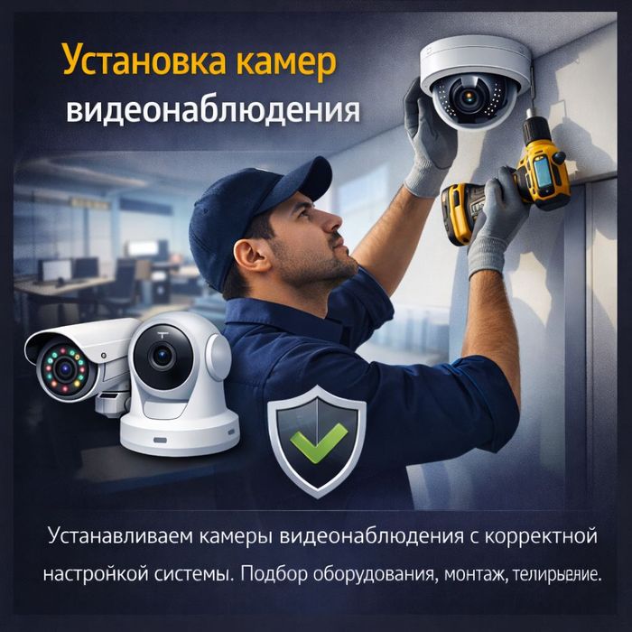 Установка камер видеонаблюдения