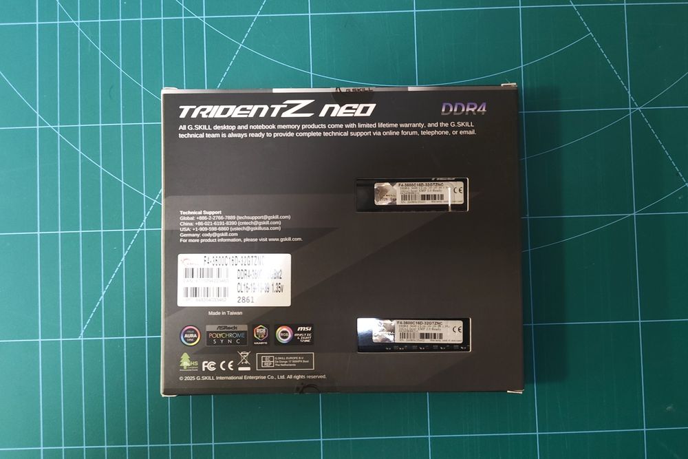 Продавам: РАМ кит G.SKILL Trident Z Neo 32GB (2x16GB) DDR4 3600MHz CL16