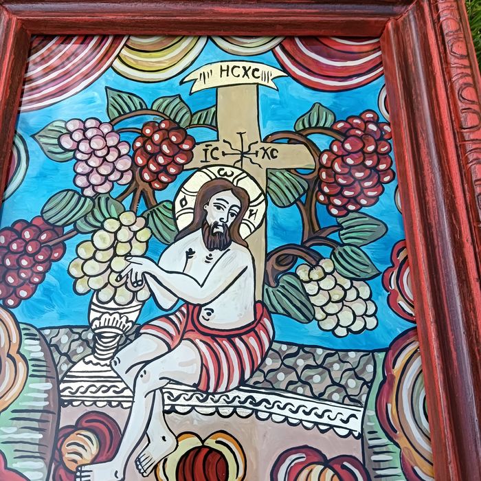 Icoa a pe sticla - Iisus in Vie