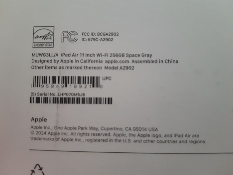 iPad Air 11 - inch M2 - Wi-fi