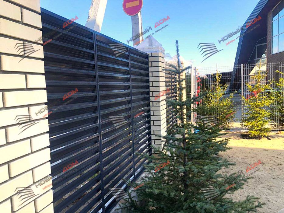 Забор жалюзи из металла