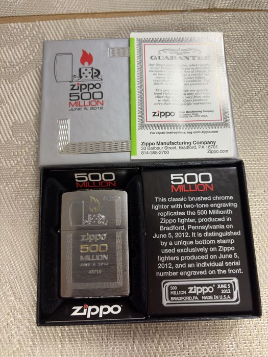 Brichetă zippo nouă ediție limitată 500 Million