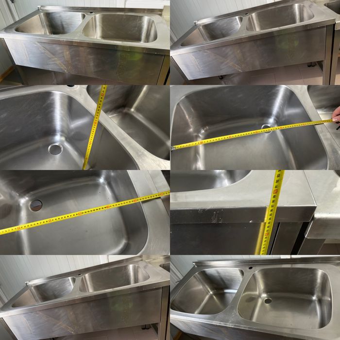 Doua mese inox , stare buna