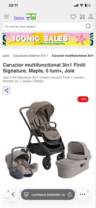 Carucior Joie finiti signature 3 in 1