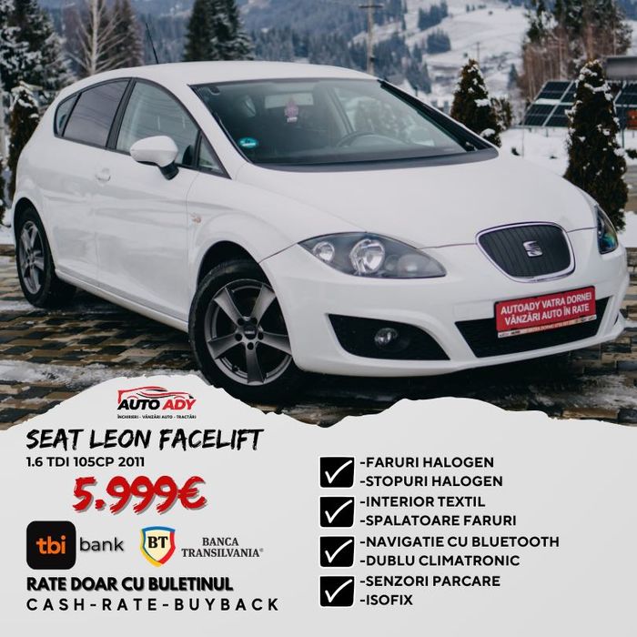 Seat Leon Facelift 1.6 TDI 105Cp Posibilitate RATE