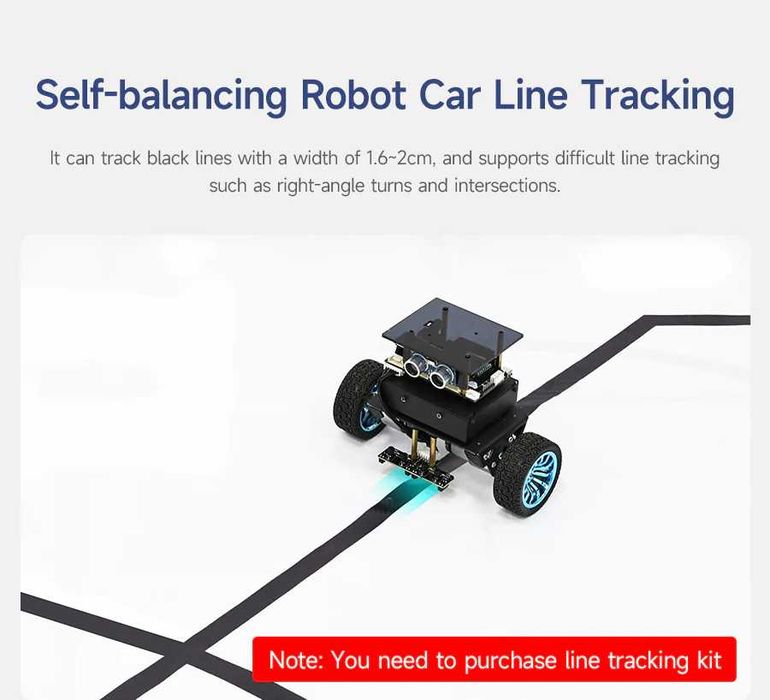 Self balancing robot car line tracking kit