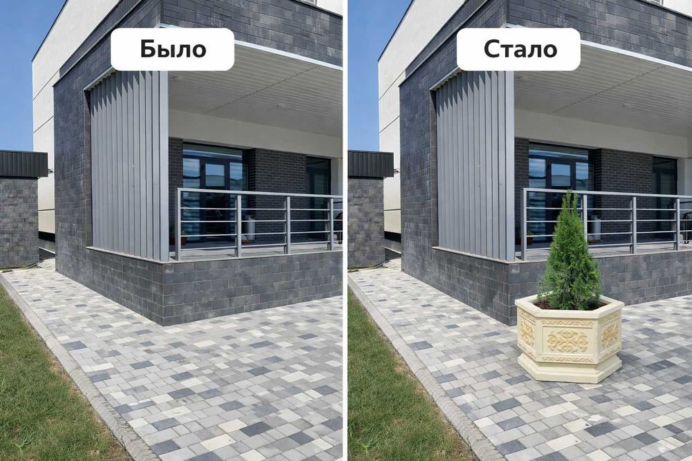 Вазоны бетонные уличные для двора и парков Ekam Stone