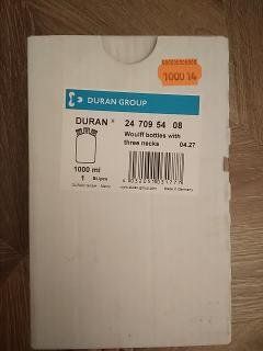 Склянка Вульфа 1 л трехгорловая (Duran)