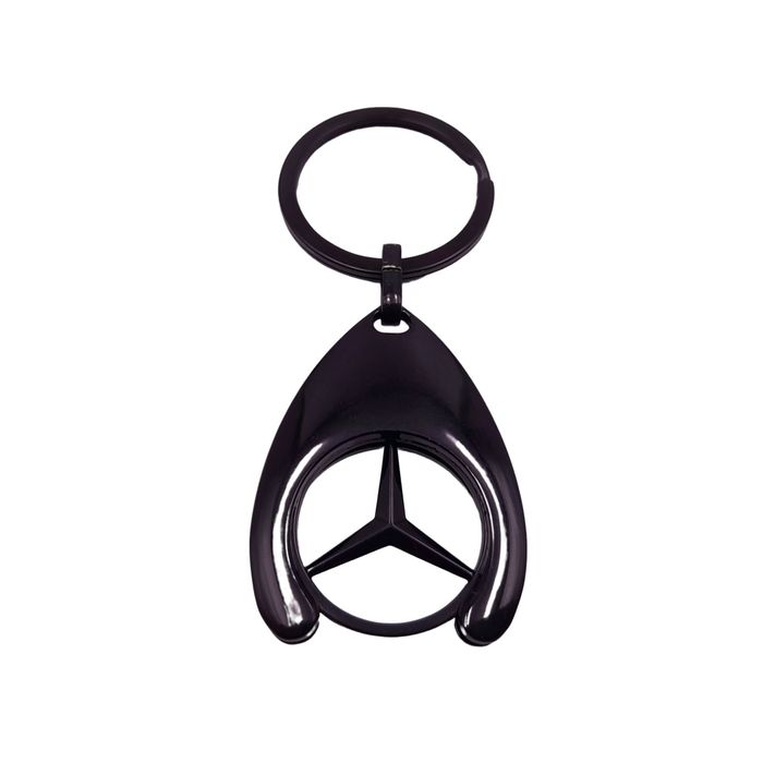 Breloc de chei DEPOX, Mercedes, 7.5 cm, metal, negru