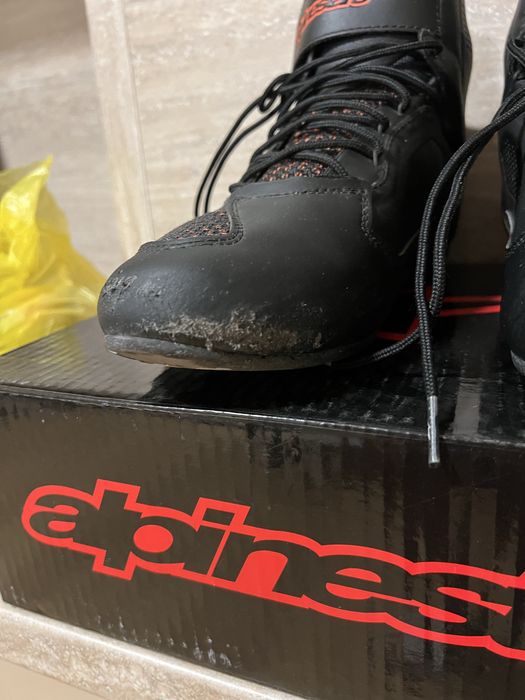 Боти Alpinestars FASTER-3 RIDEKNIT SH black red fluo
