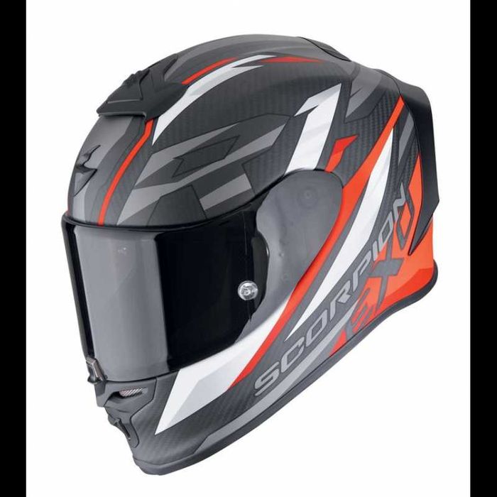 Каска SCORPION EXO-R1 EVO AIR CARBON Air Runner Matt Black-Red