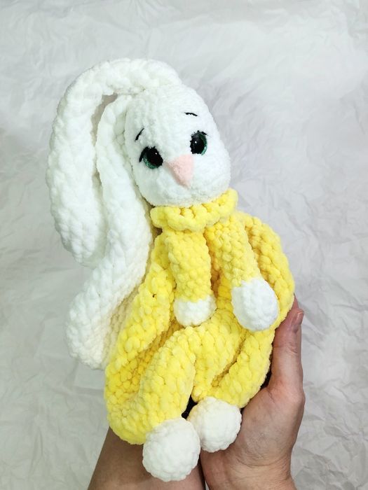 Зайчик комфортер, плюшевый, тактильная игрушка для засыпания