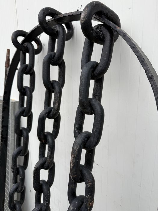 Poarta metalica artizanala 90x1,80 -Lanturi sudate -Stil Rustic Unicat