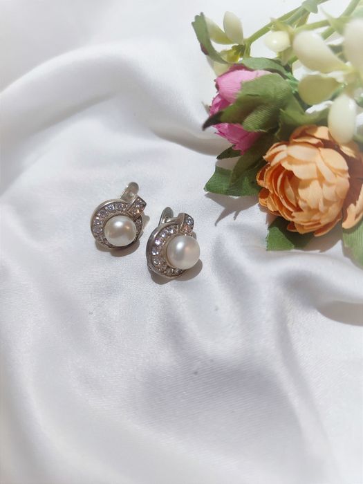 Комплект с жемчугом (серебро)