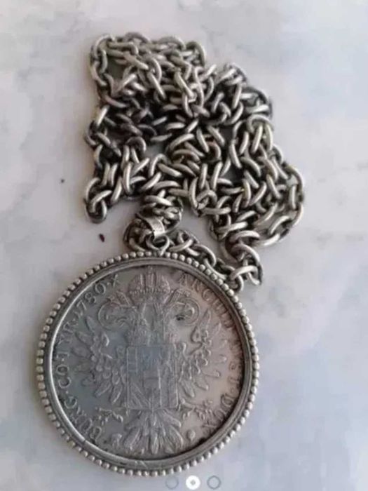 Pandant argint 1780 Maria Tereza