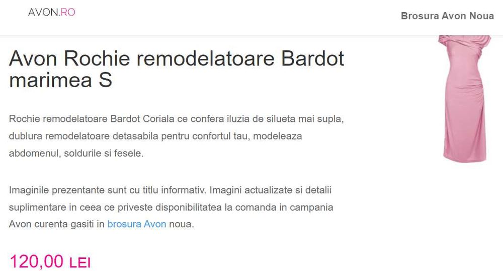 Rochie Bardot remodelatoare, Avon, noua