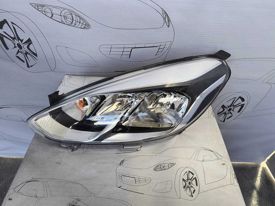 Far Stânga Halogen cu Lumini de Zi LED Ford Fiesta MK8 / Cod OEM H1BB-13W030-AD (4F2)