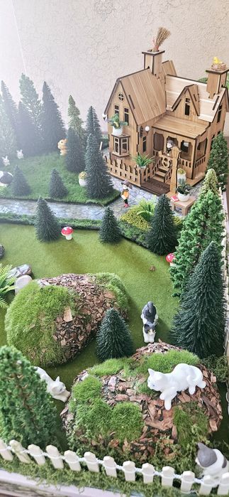 Макет готовый реалистичный, Подарок детям игрушка,кукла,домик, подарки