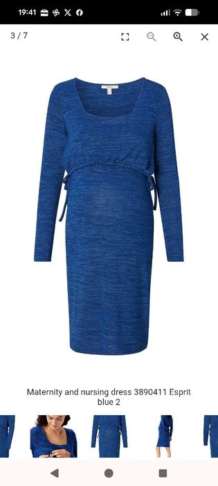 Rochie Gravide și Alăptare Esprit Maternitate Albastră – Mărimea M