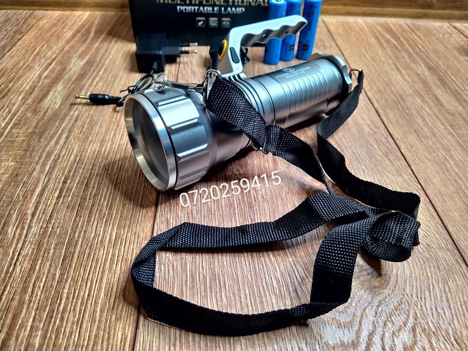 Lanterna Led, CREE XM-L T6, 4 Moduri de Iluminare, 3 Acumulatori