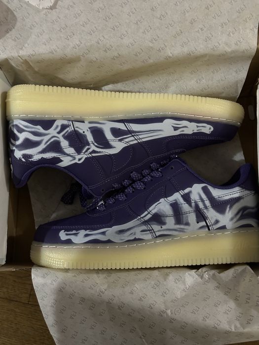 Nike Air Force 1 Low ’07 QS Purple Skeleton Halloween (2021)