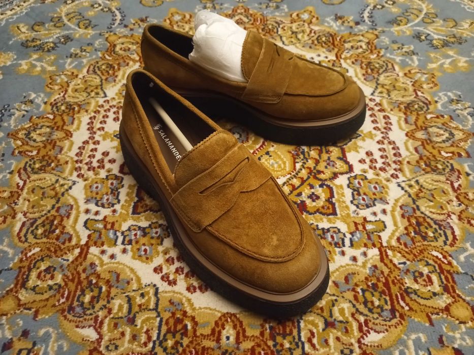 Лоферы демисезонные замшевые SALAMANDER новые