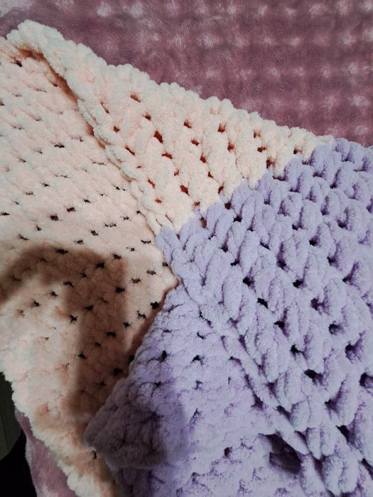 Ръчно плетено бебешко одеало от 100% микрополиестер