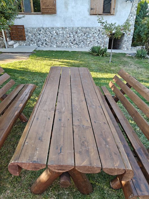 Set masa si 2 banci gradina