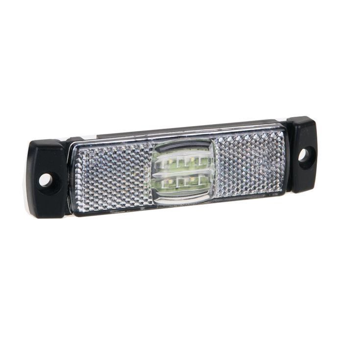 Lampa gabarit auto BestAutoVest 12V/ 24V cu LED, dreptunghiulara Alba, 97x30x12mm, cu cablu, 1 buc