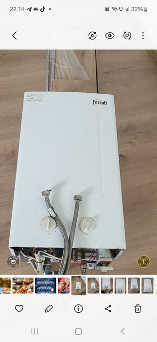 Boiler pe gaz instant folosit  dar merge foarte bine