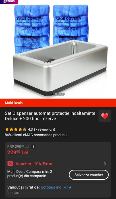 Incalțător botoși unică folosință
