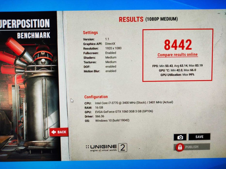 EVGA GeForce GTX 1060 Gaming 3GB GDDR5 192-bit, perfecta