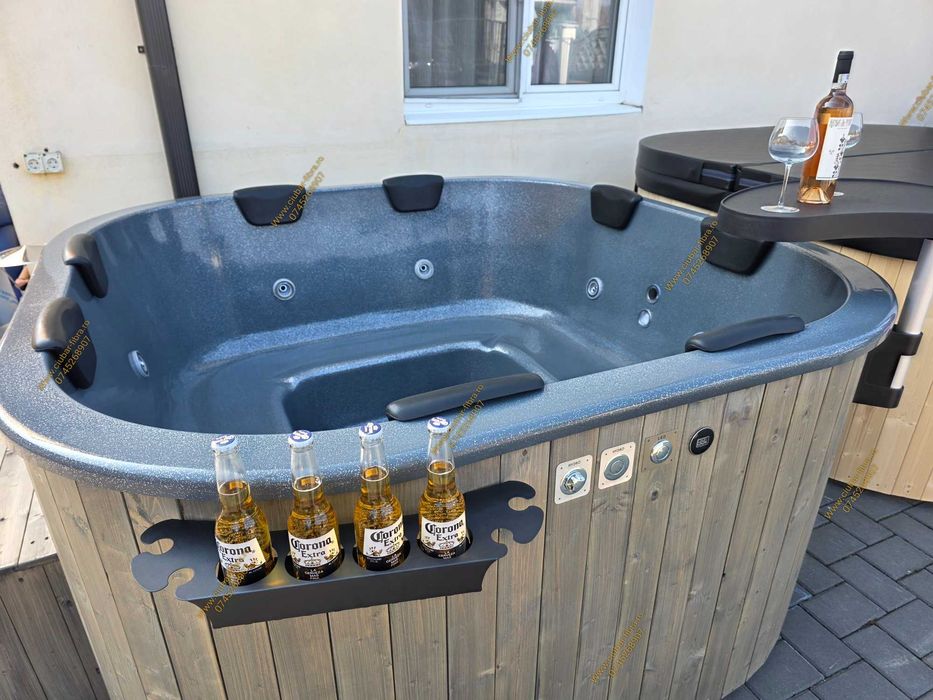 Ciubar premium patrat jacuzzi Hidromasaj Aeromasaj bec led