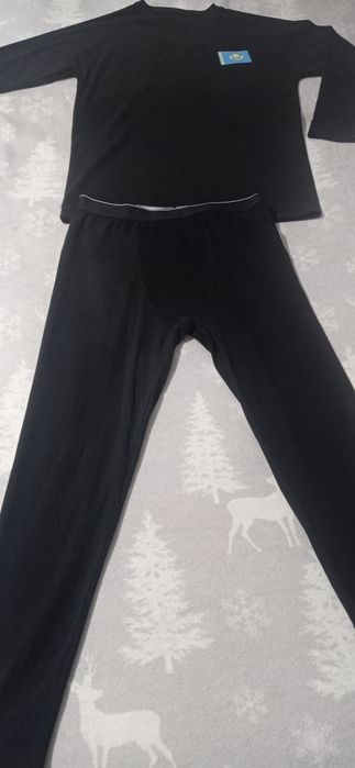 Флисовое термобелье черного цвета