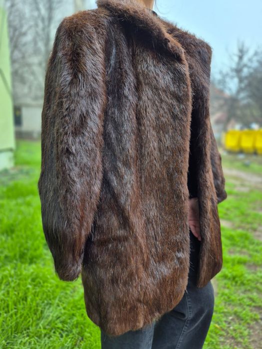 Blana de castor de femei, naturala
