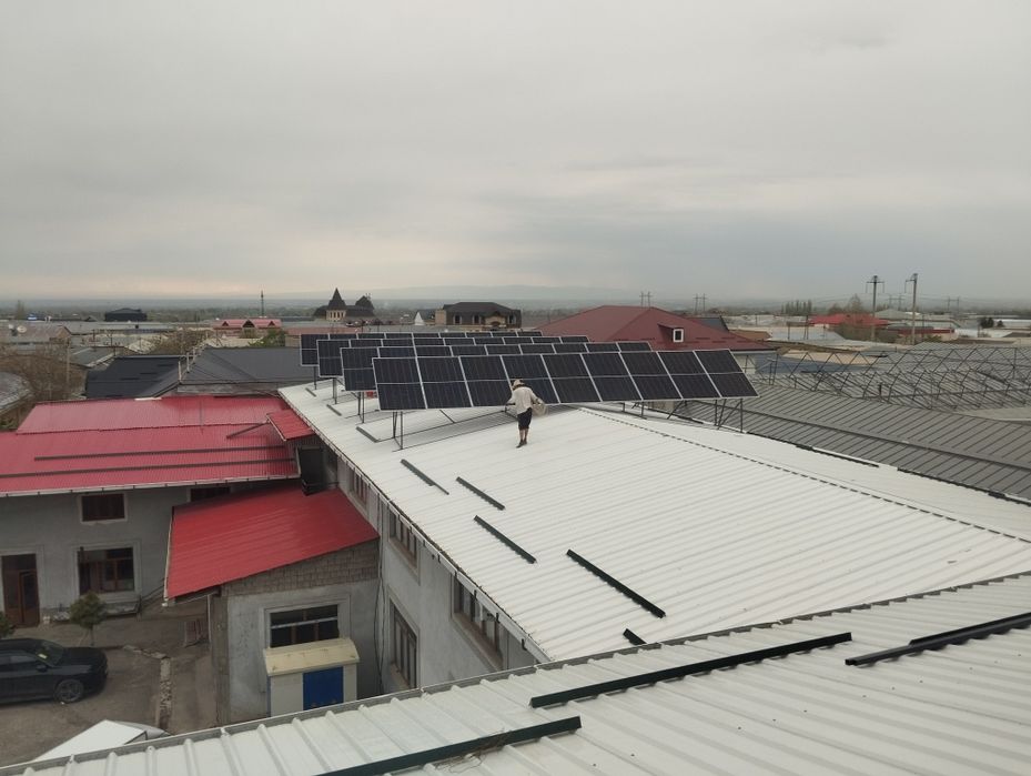 Солничный панел установка урнатамиз