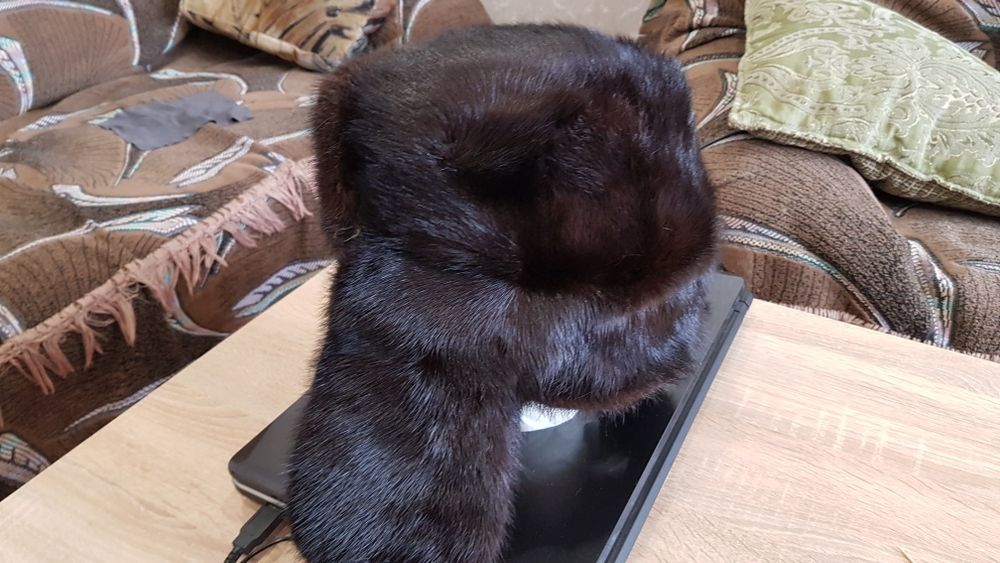 Шапка-ушанка норковая