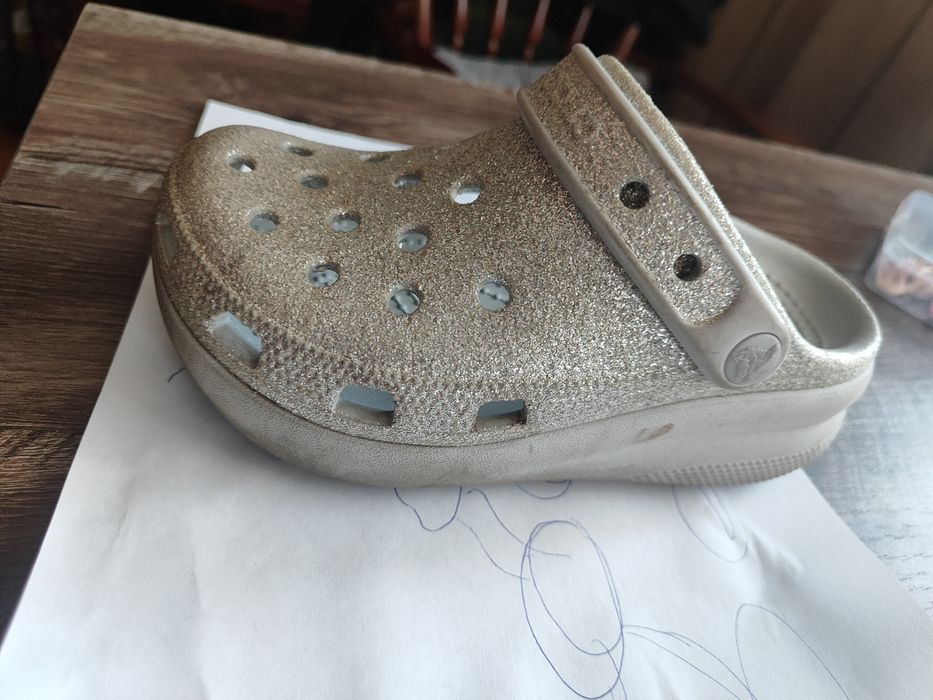 Продам Crocs, сабо, серебро, размер С13