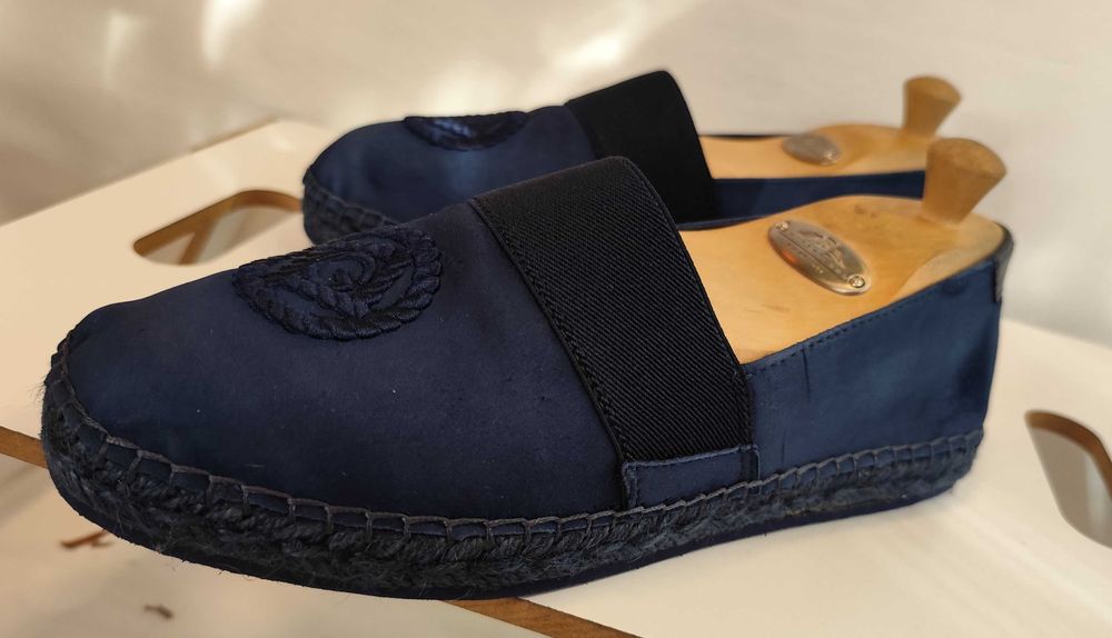 Pantofi slip on 40 mocasini casual GANT piele naturala moale albastru