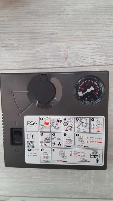 Нов PSA Peugeot-Citroen компресор за гуми 12V-10А-120W