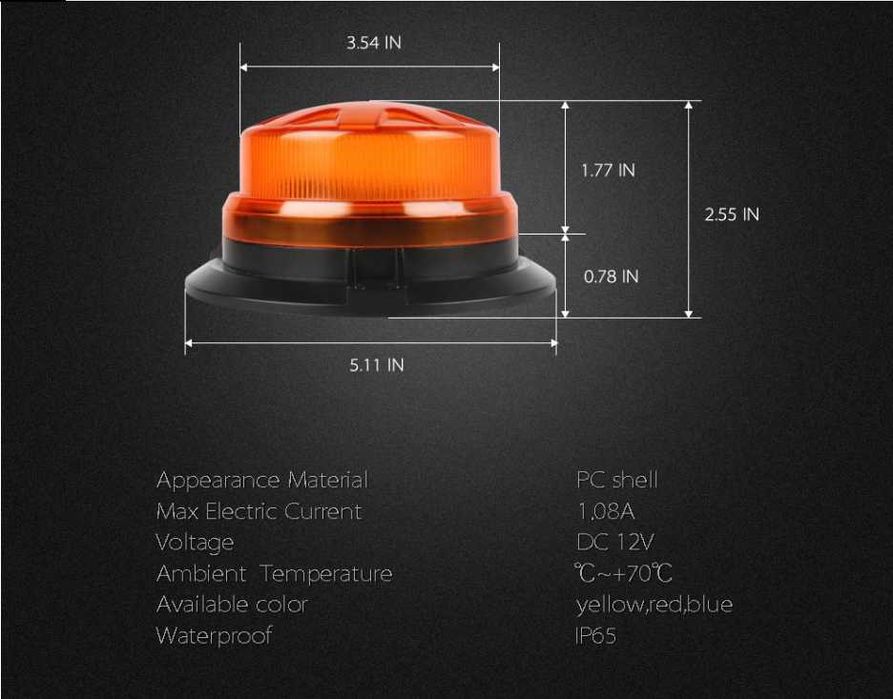 Авариен диоден буркан с магнит TR1242