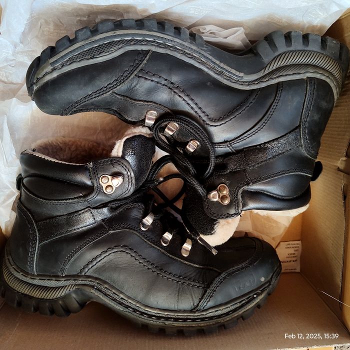 Timberland / кожени боти и кожени обувки в цвят черно