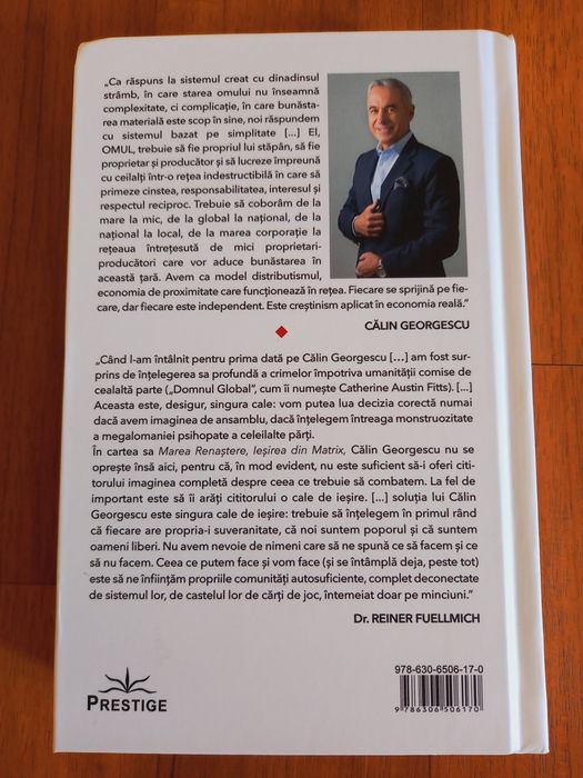 Carte cu autograf/ Dl. Prof. Dr. Călin Georgescu