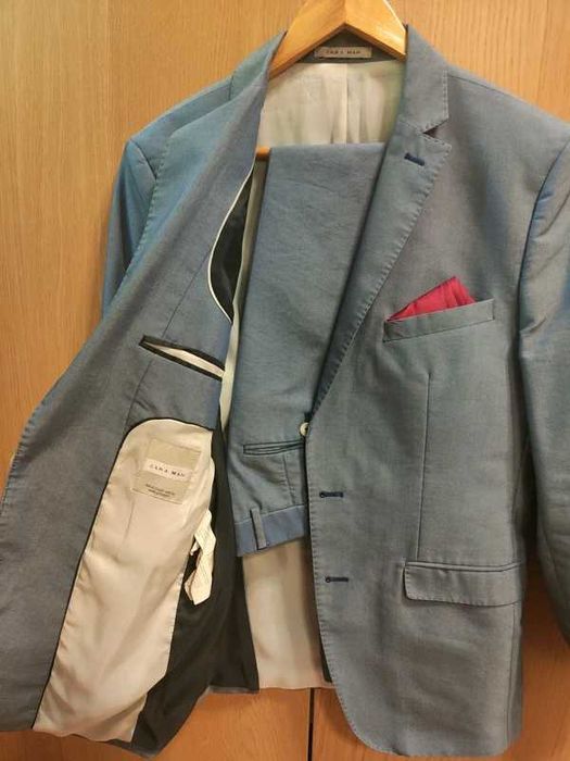 Zara Men White Tag | Sharp light blue Smart-Casual | Like New 48 M