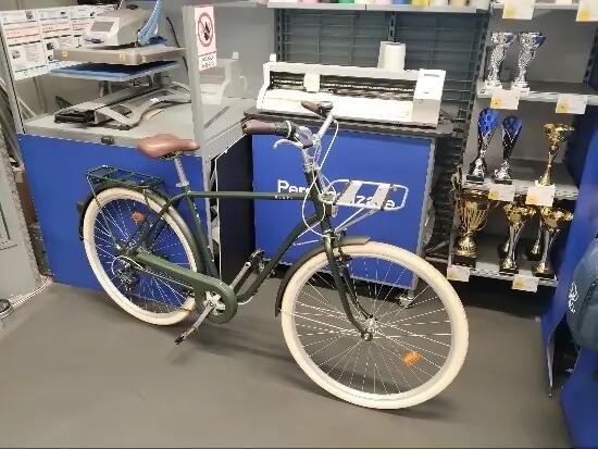 Bicicletă de oraș Elops 520 cadru înalt kaki - (SecondHand) Decathlon
